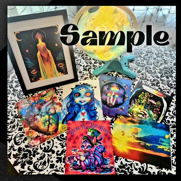 Gypsy Moon Colorful Celestial Art Print - Picture 5 of 5